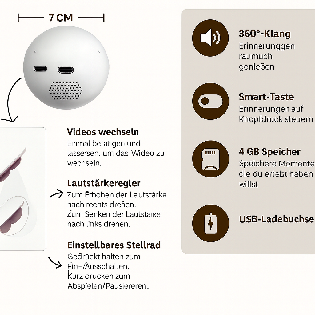 WeihnachtsMomente – Die personalisierte Foto- und Video Kugel
