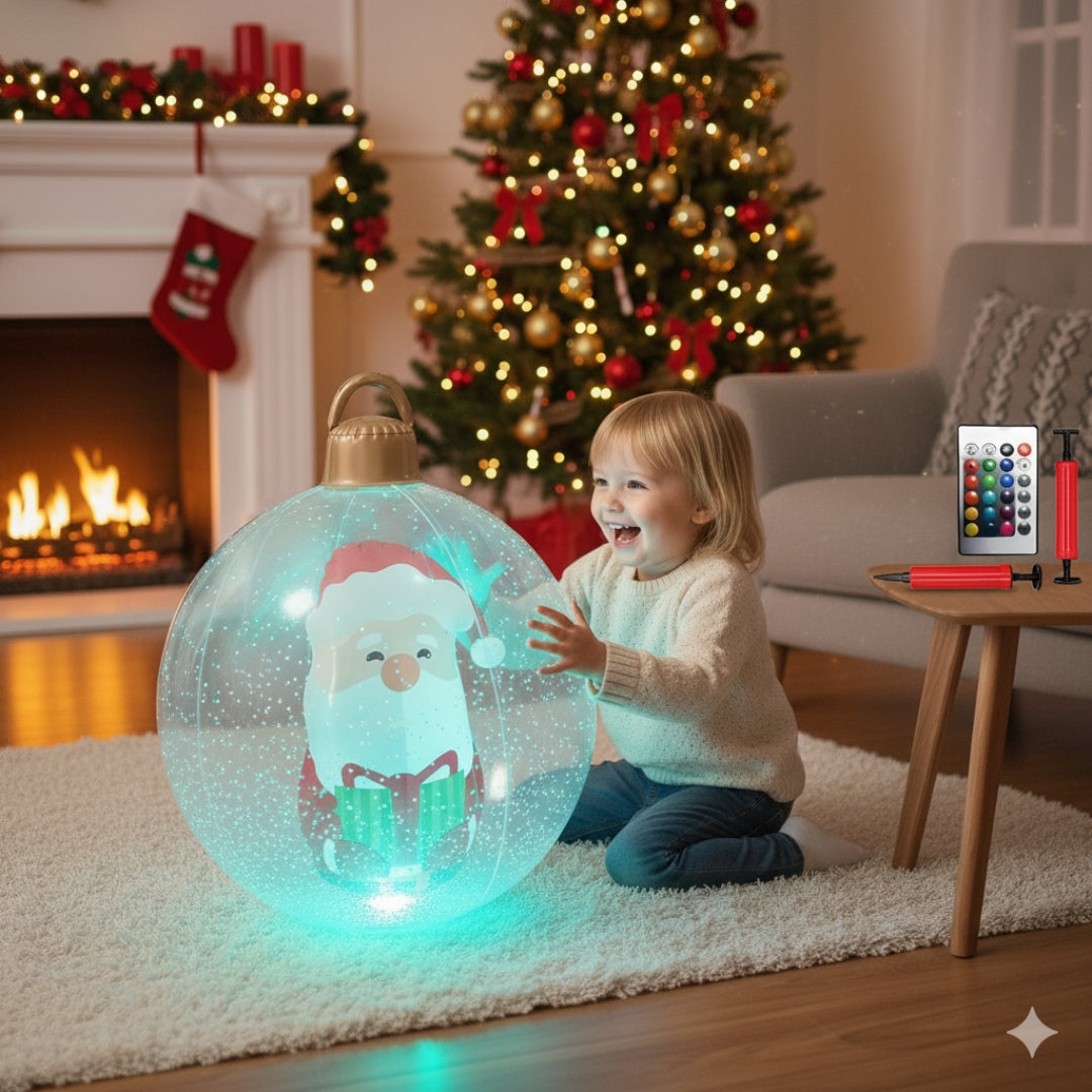 Aufblasbare Weihnachtsdeko Kugel - 60cm