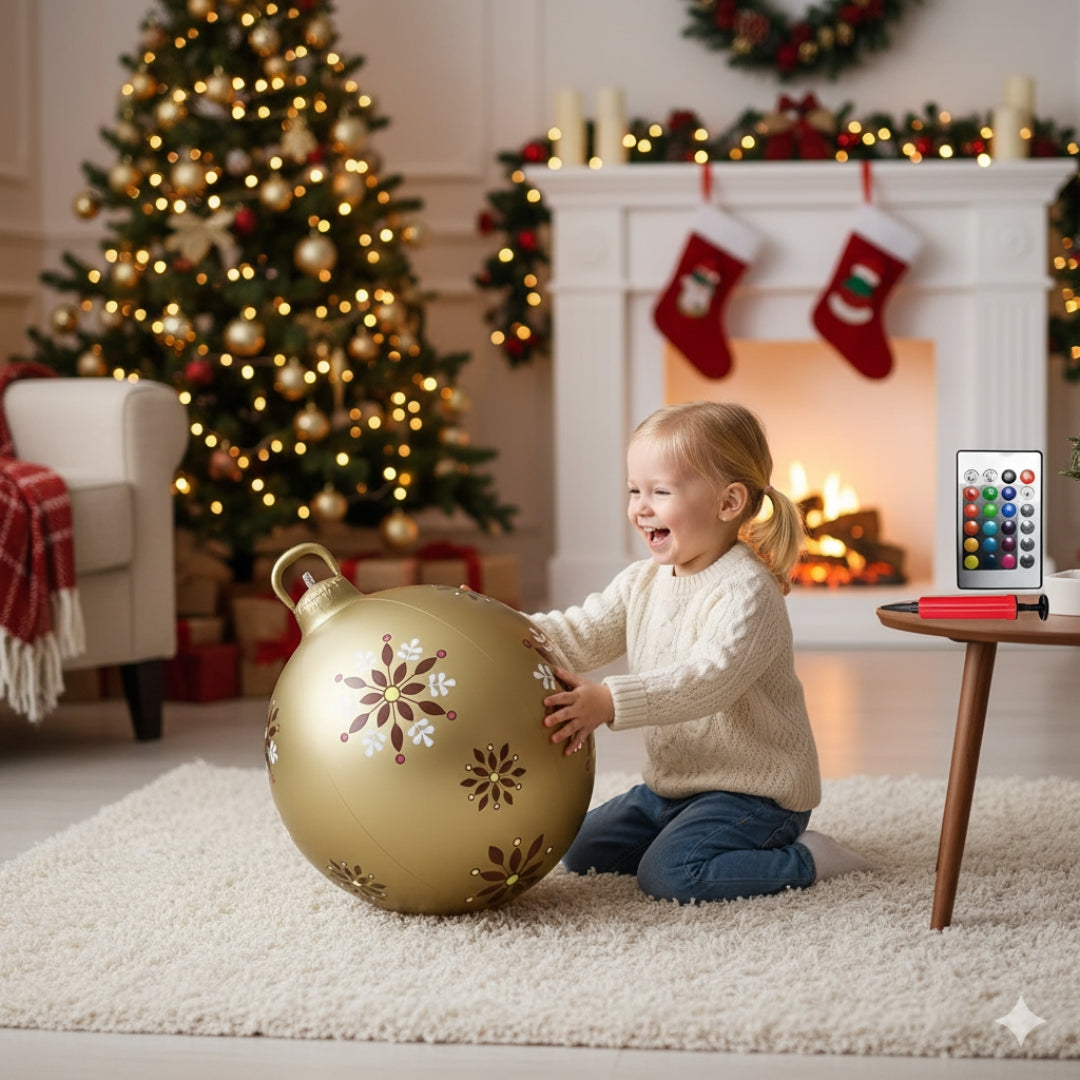 Aufblasbare Weihnachtsdeko Kugel - 60cm