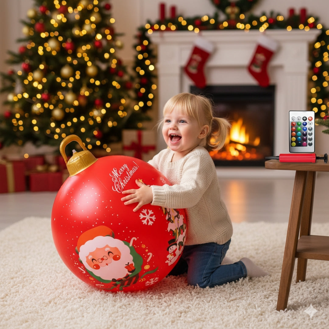 Aufblasbare Weihnachtsdeko Kugel - 60cm